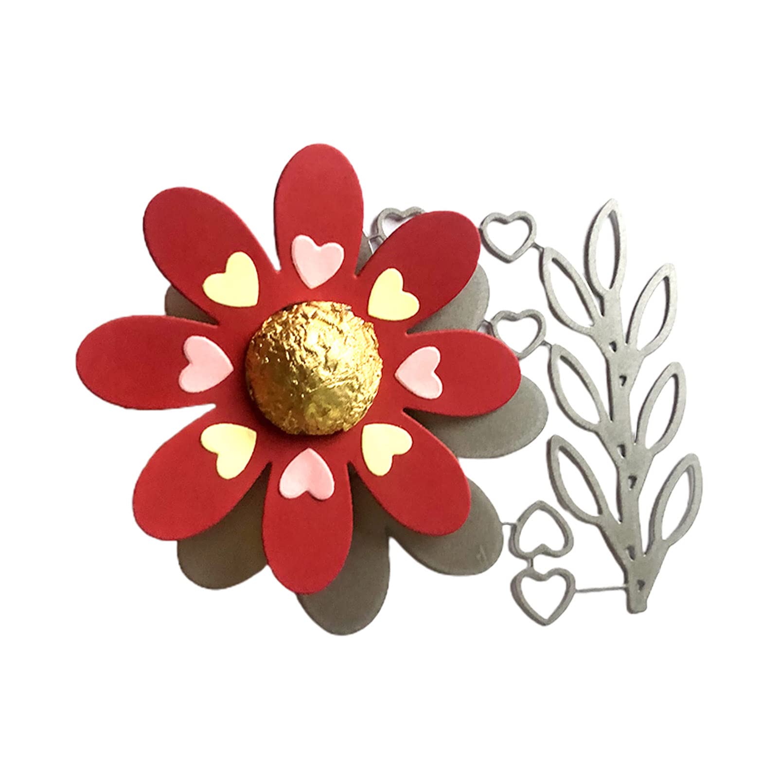 ZwaitL Fustelle in metallo a forma di fiore di Natale, stencil per album di ritagli, biglietti di carta, stampo per goffratura, decorazione