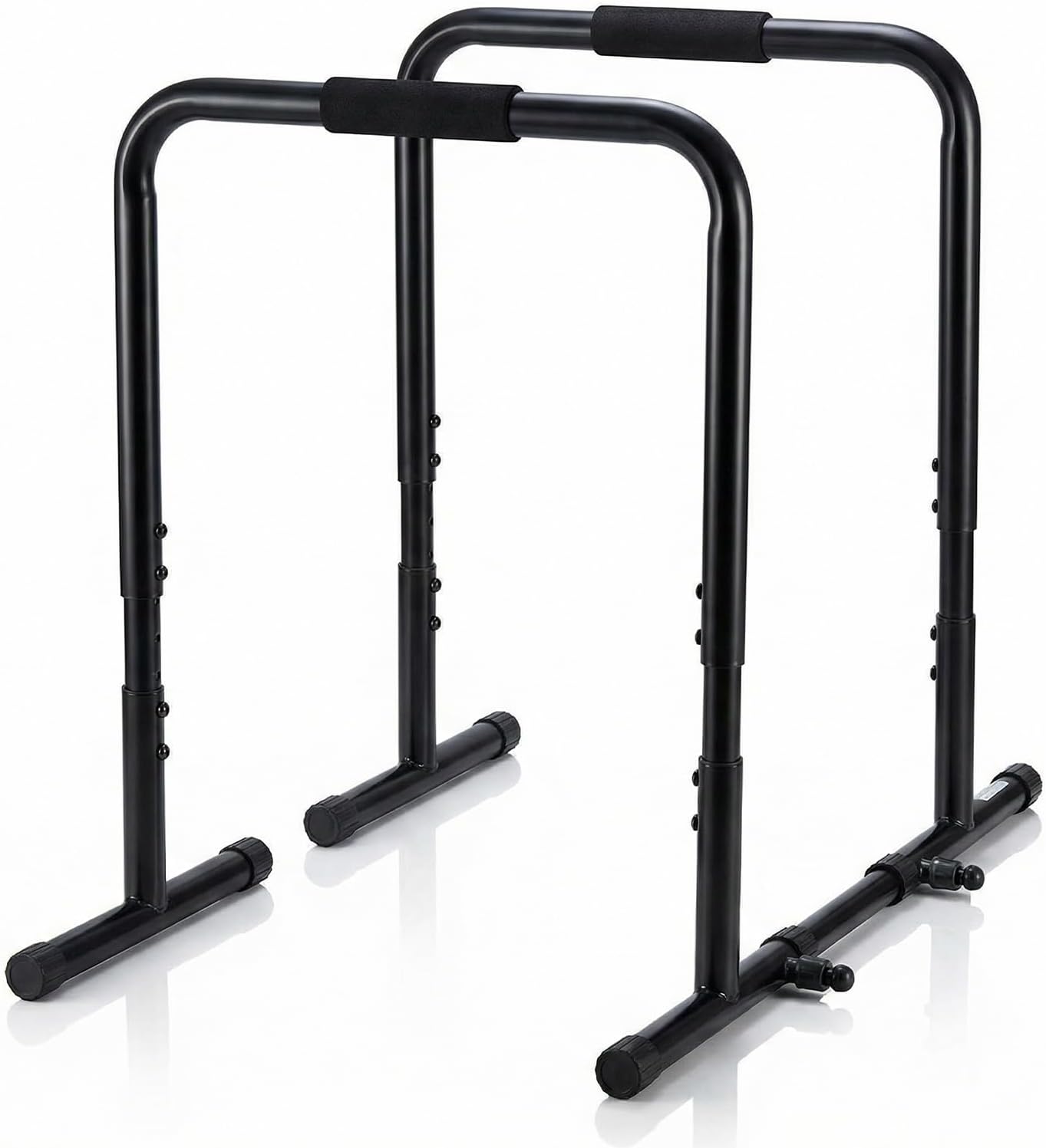 NEWBULIG Dip Bar Station, Adjustable Parallel Parallettes Bar with Soft High-Density Foam Handles, Heavy Duty Dip Stands Workout Equipment for Home, Gym, Patio, Office