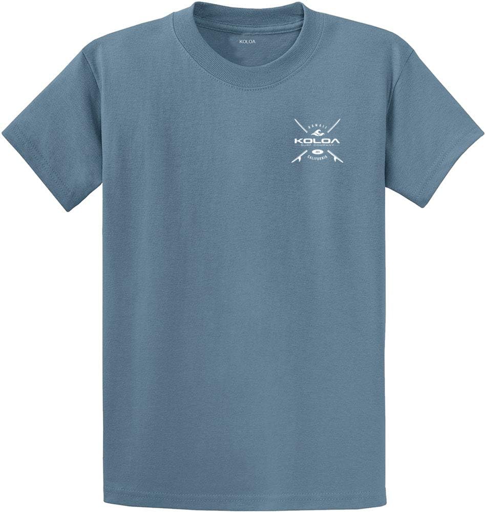 Koloa Surf Cross Boards Logo Heavy Cotton T-Shirts. Regular, Big and Tall Sizes