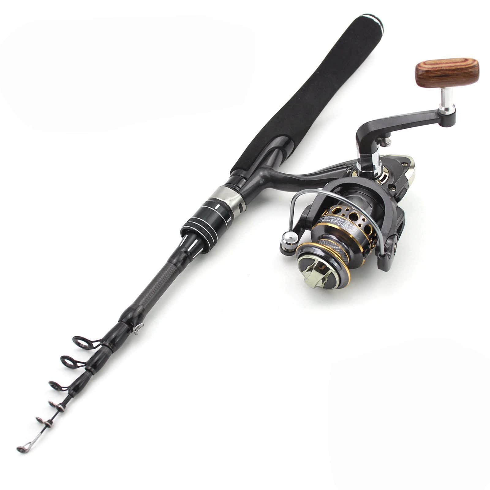 JINGYAN Wędki 1.5M .8M light Rod Reel Combos Slow Telescopic Spinning Fishing Lure 1-5g pocket small fishing rod