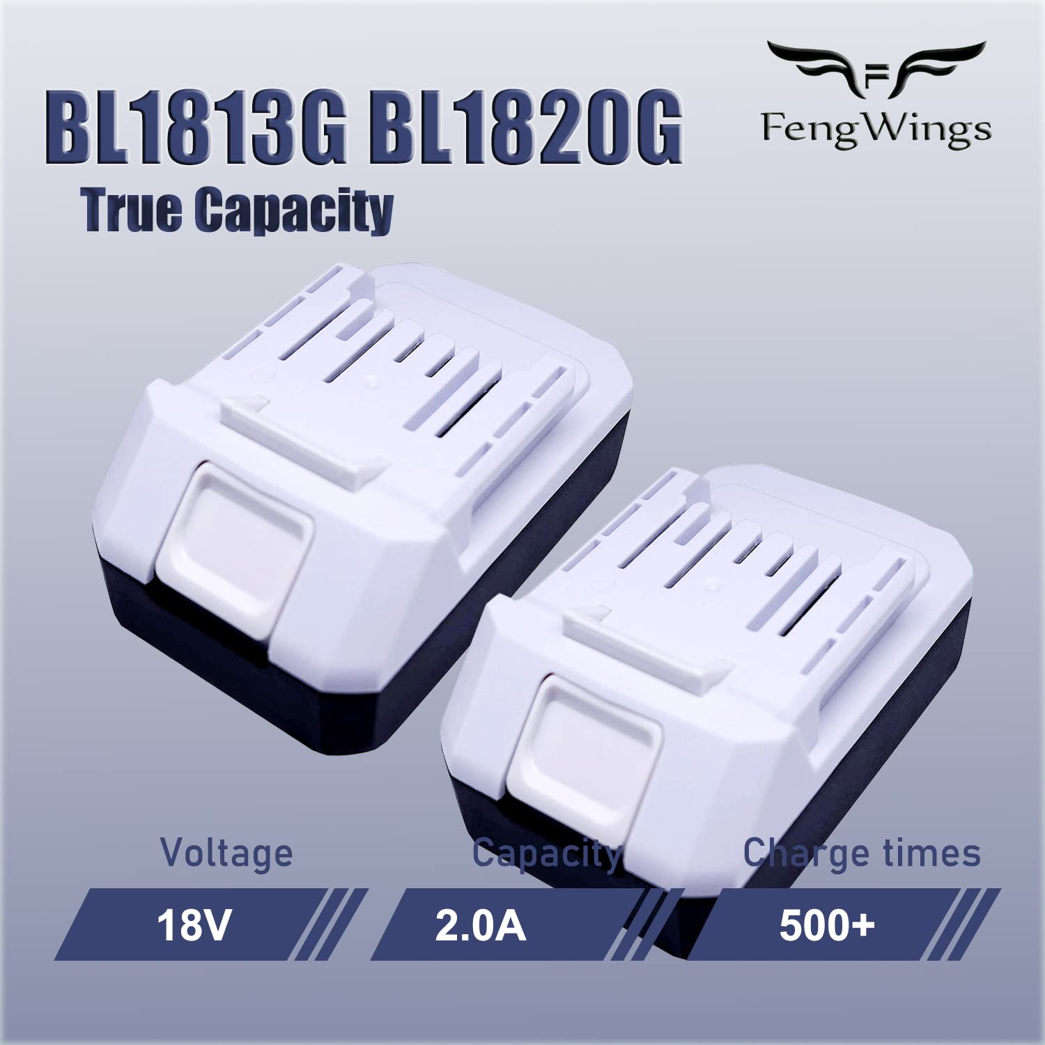 2 trozo 18V 2.0Ah BL1820G BL1813G BL1811G 195608-4 Reemplazar batería para Makita Bohrmaschine HP457D TD127D DF457DWE DK18041 DK18015 HP457DWE MDF452DWEG MT071E