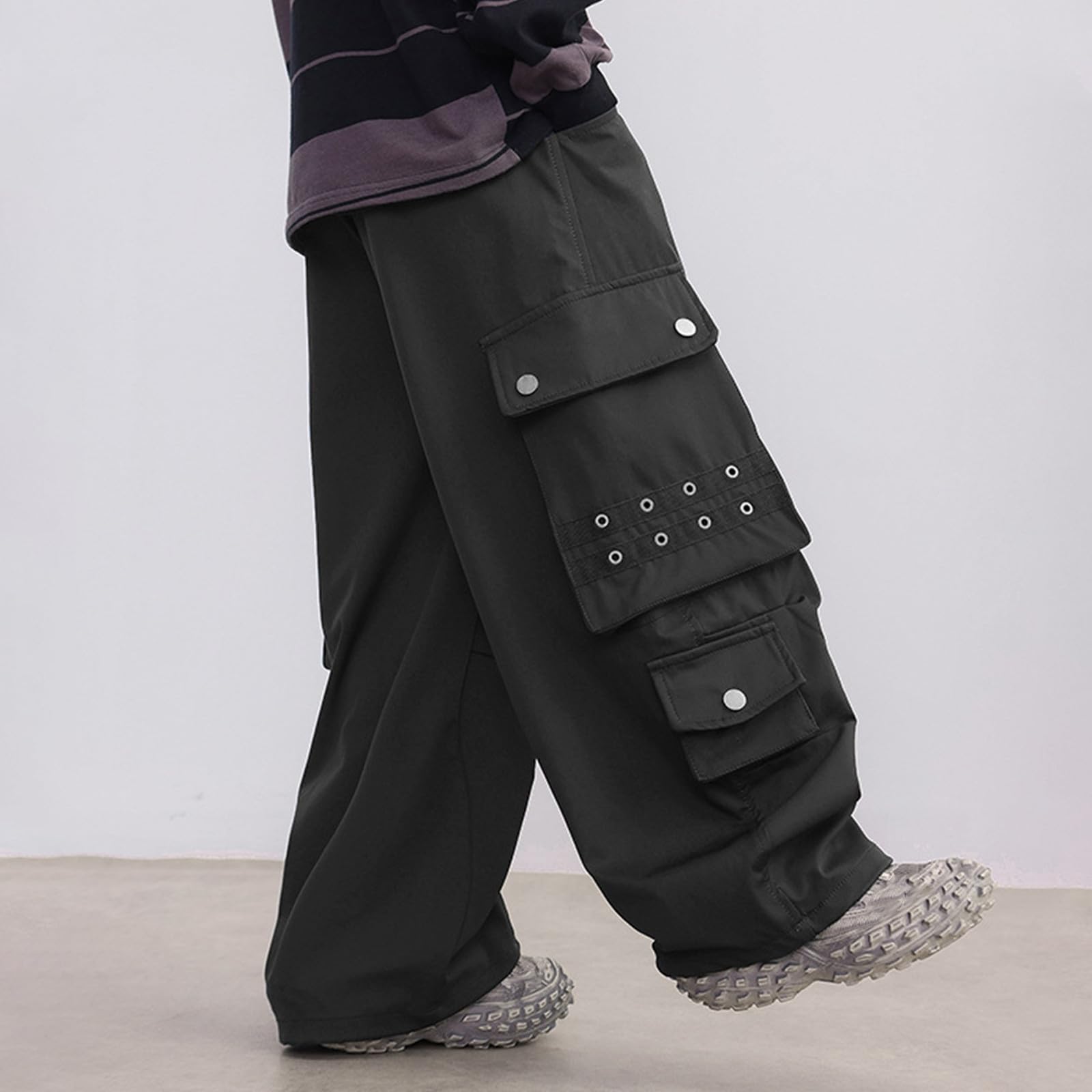 Genérico Pantalones Baggy Niño Pantalones Cargo Jogger para Niños con Múltiples Bolsillos Uso Casual Escolar y Diario para Edades de 4 a 15 Años