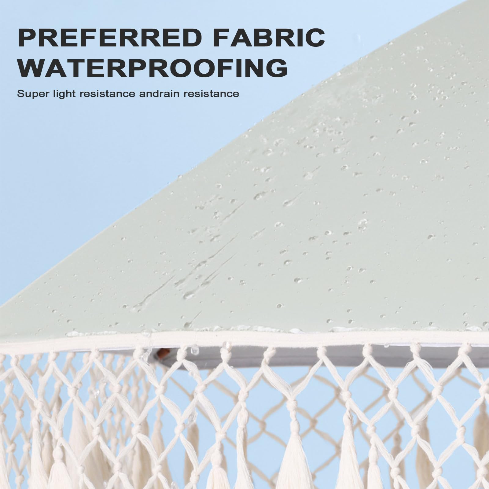 Sombrilla de Playa con Flecos 200cm Inclinable Regulable, Sombrilla Bohemia Portátil con Bolsa para Jardín Terraza Piscina, Protección Solar UPF 50+ Impermeable