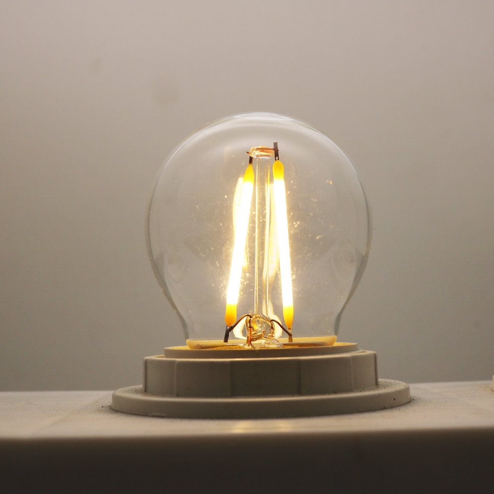 20 sztuk żarówek G45 E27 Mini Globe LED, ciepła biel, 2700 K, 2 W = 20 W, bez możliwości ściemniania, kąt świecenia 360 stopni, żarówka Edisona, żarówki energooszczędne, 20 sztuk