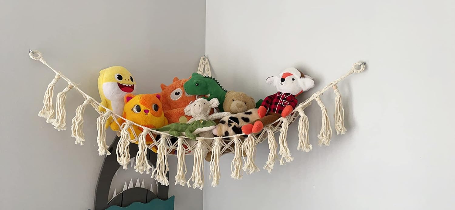 Huijukon Stuffed Animal Storage Toy Net Hammock Organizer