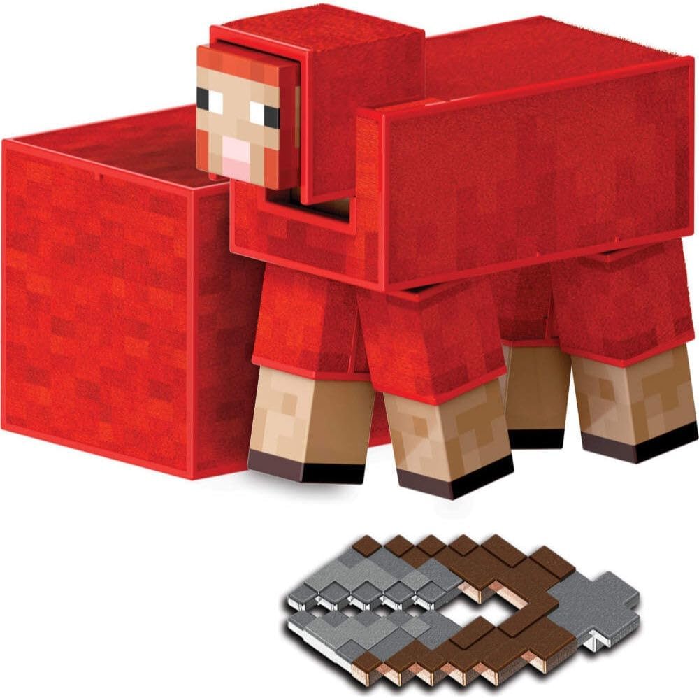 Mattel Minecraft Diamond Level Sheep Action Figure with 3 Accessories, 5.5-inch Collector Scale & Pixelated Design