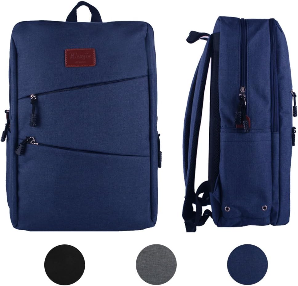 Kitron 15.6 Inch Nylon Business Travel College Carrying Laptop Messenger Bag Briefcase Backpack Knapsack For Up to 15.6 Inch Macbook / Laptop / Notebook / Tablet PC / Ultrabook / Chromebook (Gray)