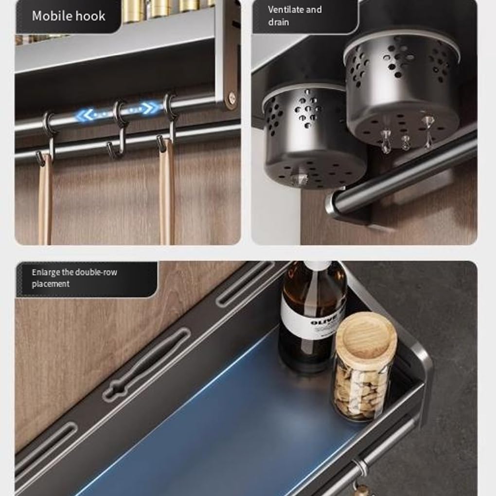 Estante de especias multifuncional para pared, para sal, pimienta, azúcar y aceite de cocina, resistente a arañazos. 1 pieza.
