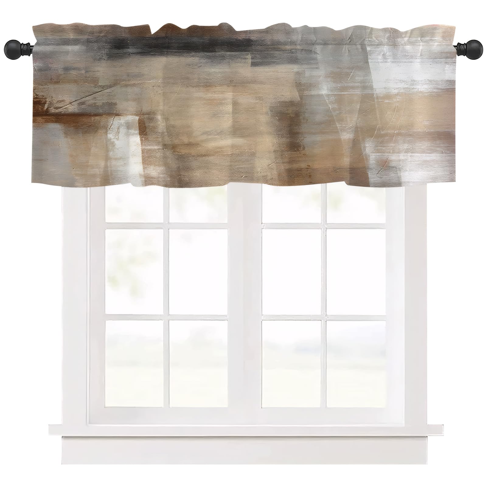 Cortinas Cortas Modernas Cortinas Opacas Bistro de instalación rápida para Dormitorio y salón 45H 137B cm