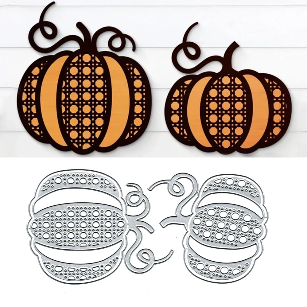 Halloween Pumkin Metal Die Cuts Dies Stencil, Pumkin Frame Cutting Dies Cut Stencils DIY Scrapbooking Cards Photo Album Craft Decorative Embossing Paper Dies for Album Card Scrapbooking Making