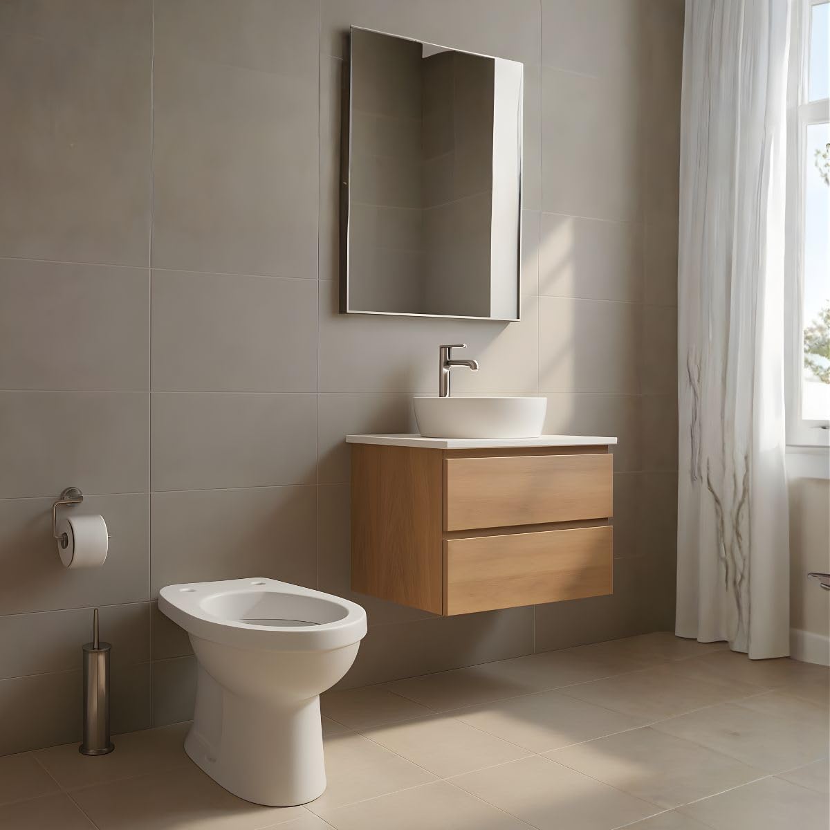 Vaso wc a terra in ceramica bianca serie orchidea scarico a pavimento