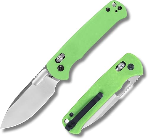 CJRB Hectare - Cuchillo de bolsillo plegable, hoja de acero en polvo AR-RPM9 de 3.15 pulgadas, mango G10, pequeño cuchillo EDC con clip de bolsillo