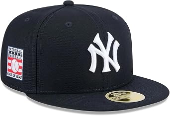 New Era NY New York Yankees 59FIFTY Cooperstown Hall of Fame Side Patch Cap, Fitted Hat