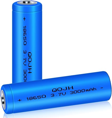 Batería recargable 10440, paquete de 2 baterías recargables de 3.7 voltios 3000 mAh precargada para linterna, faros, afeitadora, ventiladores, etc.