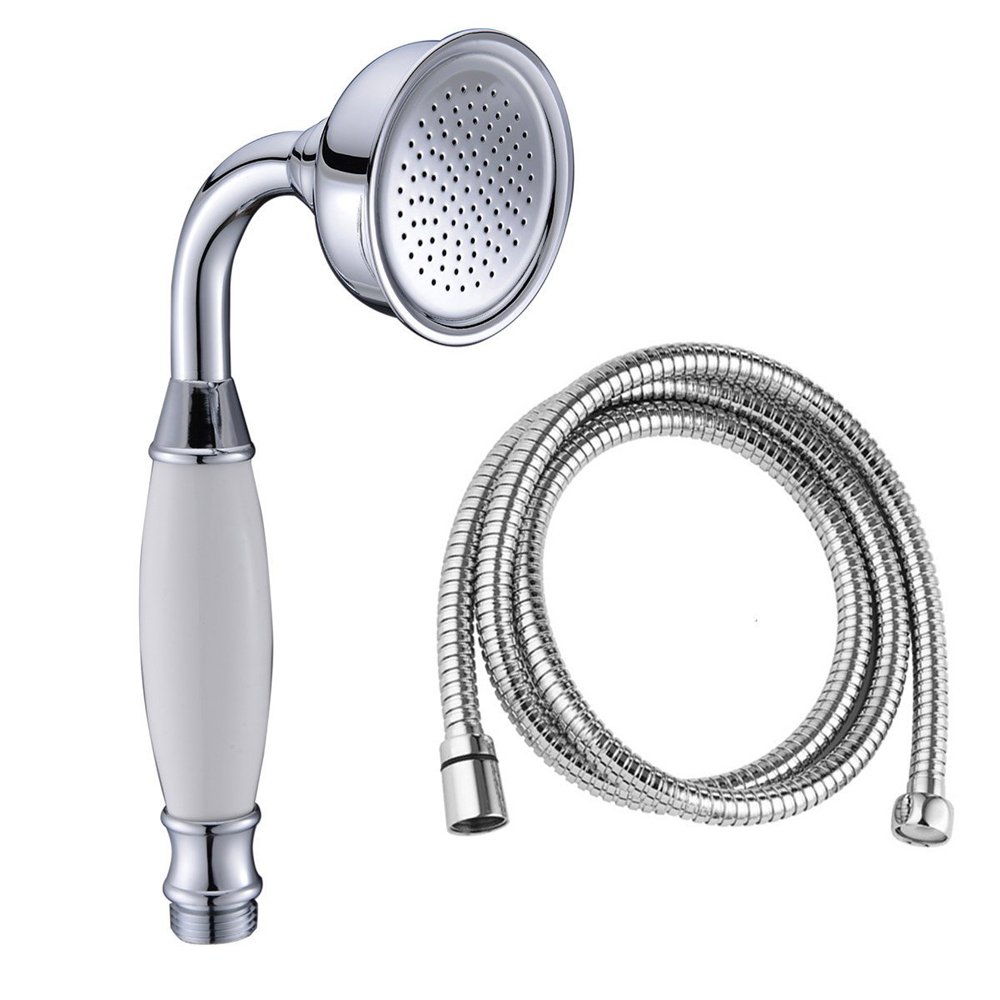 Ownace Chrome Hand Shower&Hose Bathroom Classic Style Traditional Brass Telephone Hand Shower Head And 1.5M Shower Hose