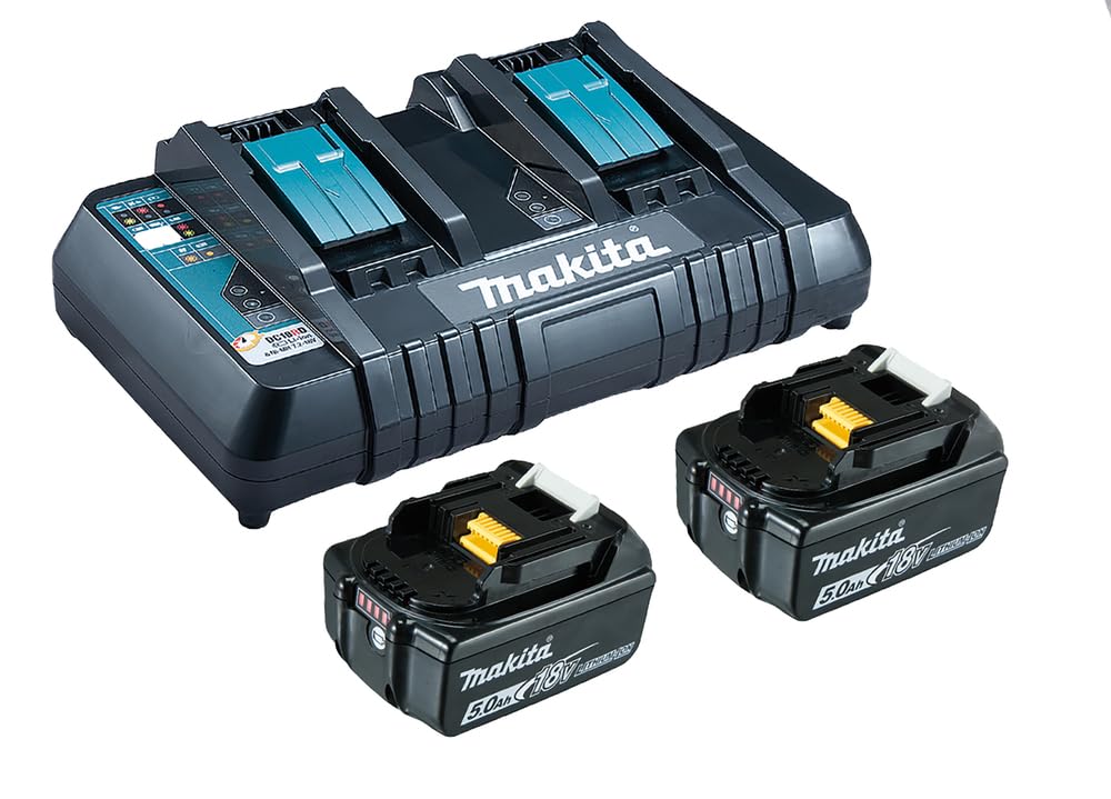MAKITA 199482-2 CARGABLE JUEGO DE CARGADOR Y BATERÍAS, Aluminium