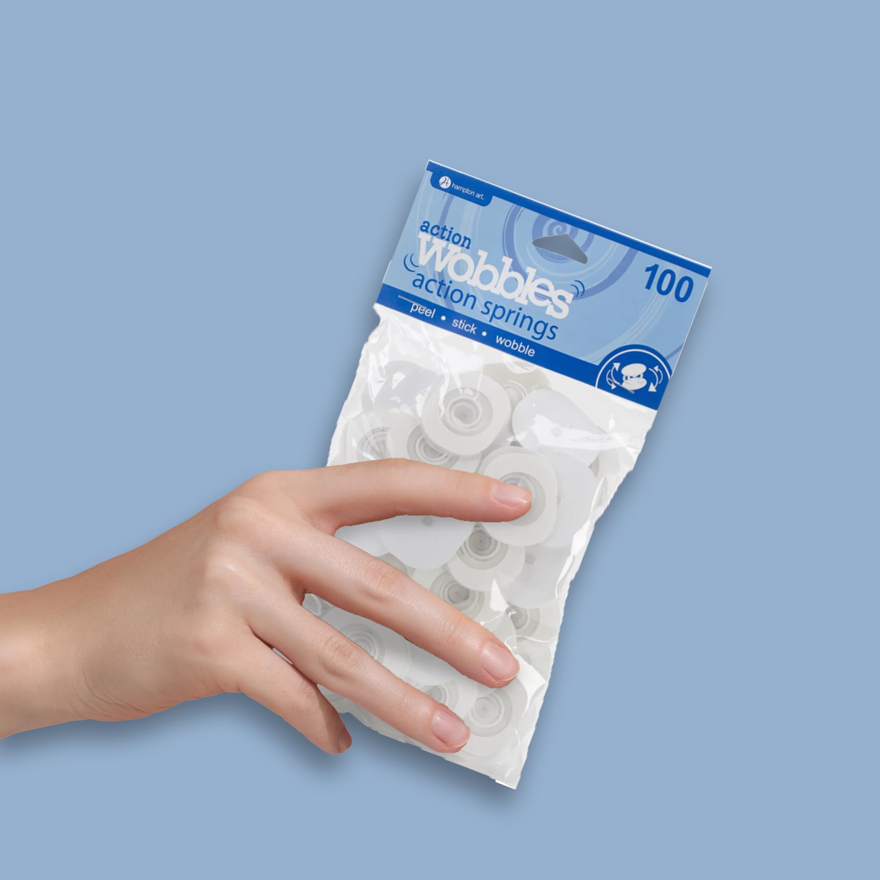 Hampton Art Action Wobbles Standard 100 pieces, Action Wobbler, Wobble Kit, Wobblers for card making, Craft Springs, Action Wobblers for Cards, Action Wobble Springs - Image 3