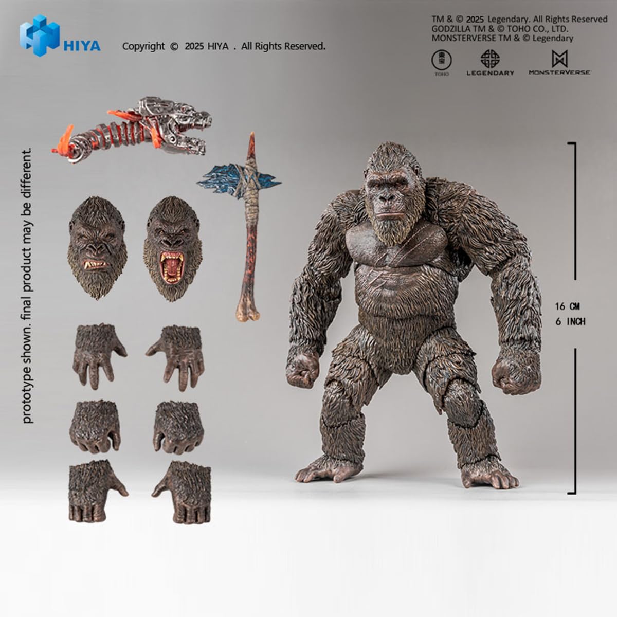 HIPLAY HIYA EBG0241Godzila : Kung 2.0 1/12 Figurka Akcji z Artykulacją