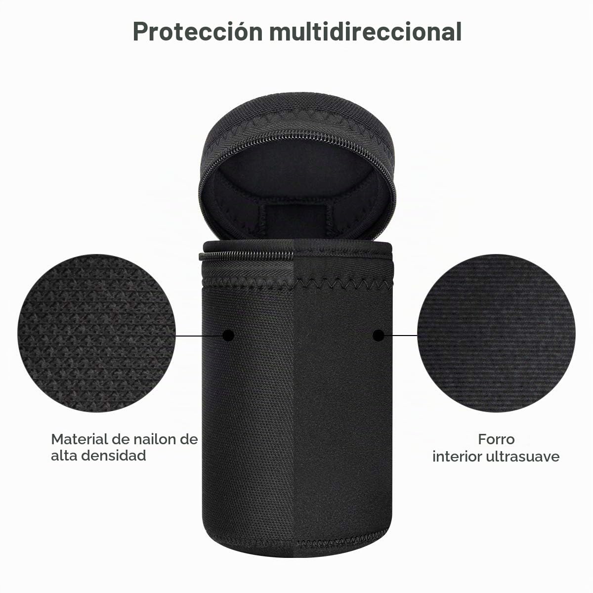 Arvok Fundas para Set de Objetivos, Estuches Protectores para Lentes Resistentes al Agua, para Objetivos de cámara DSLR, para Lentes de cámara de 4 tamaños para Nikon, Tamron, Sigma, Pentax, Sony