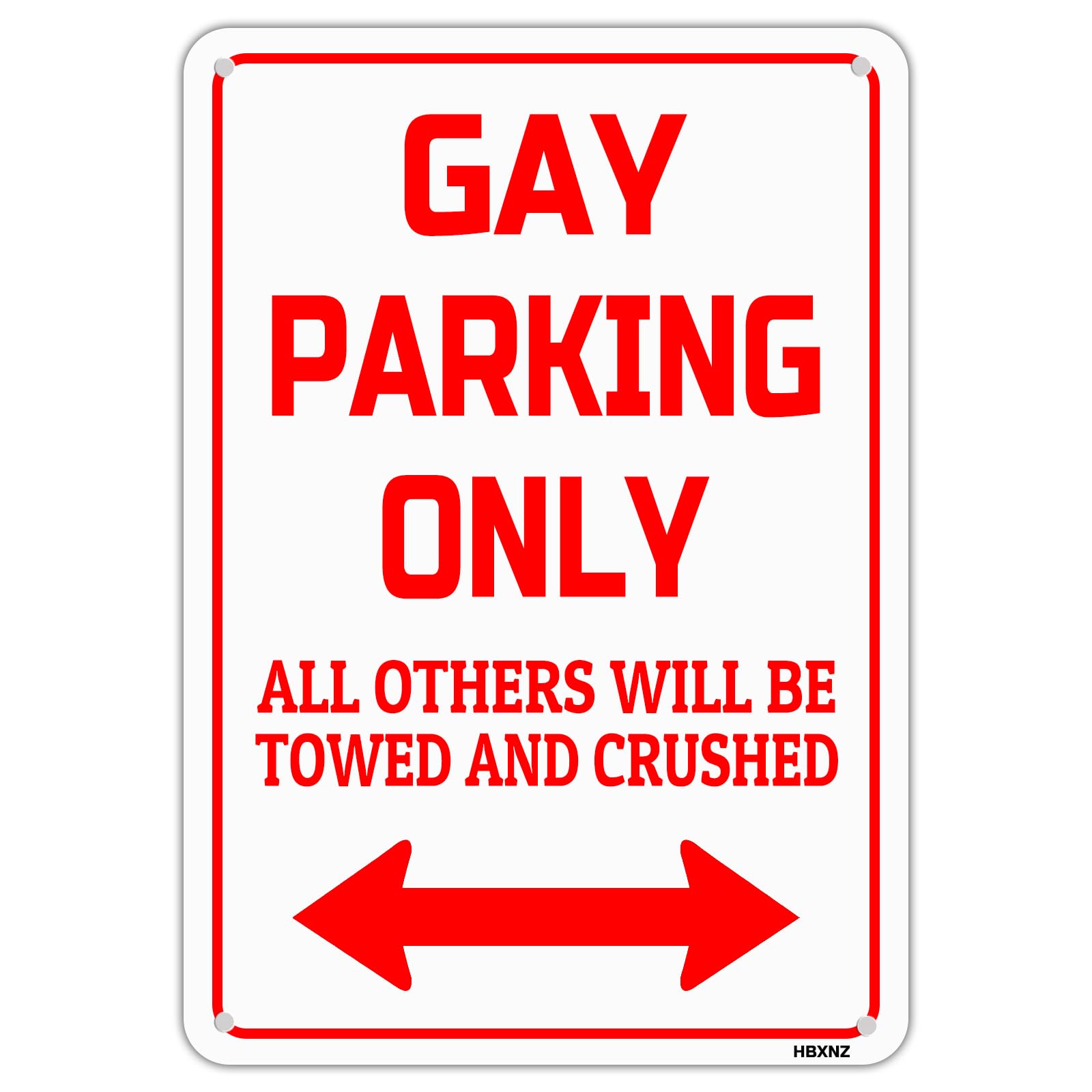 "Gay Parking Only" Funny Metal Sign - 8x12Inch Vintage Tin Plaque - Lgbtq+ Wall Decor For Garage, Bar & Home