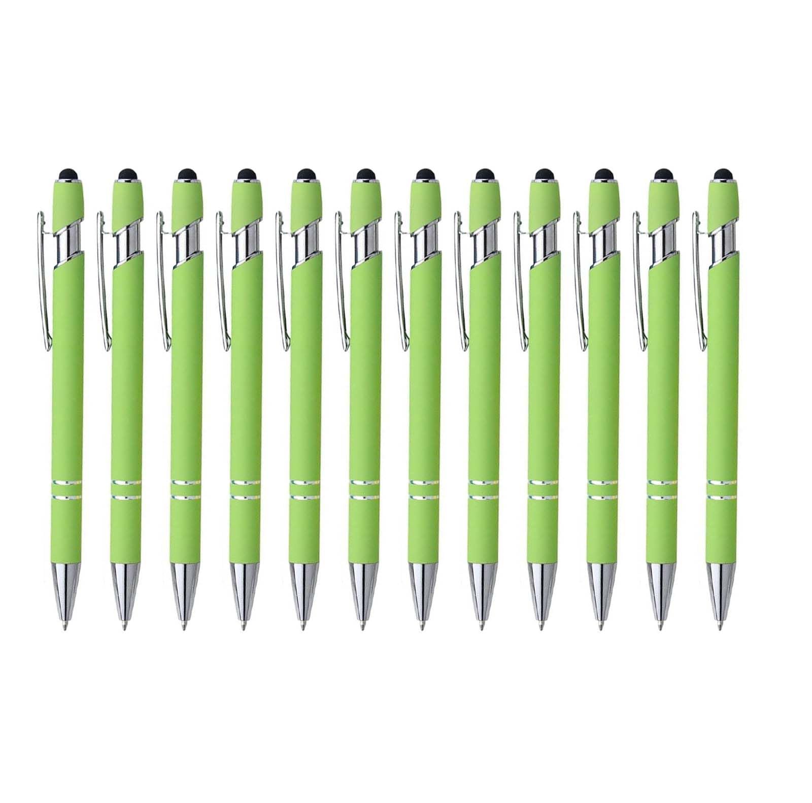 Personalized Pens for Women Men in Bulk,Customized Pens Engraved With Name Business Logo for Marketing,Birthday, Christmas, Anniversary, Women, Or Office Use (Light green, 12 count (Pack of 1))