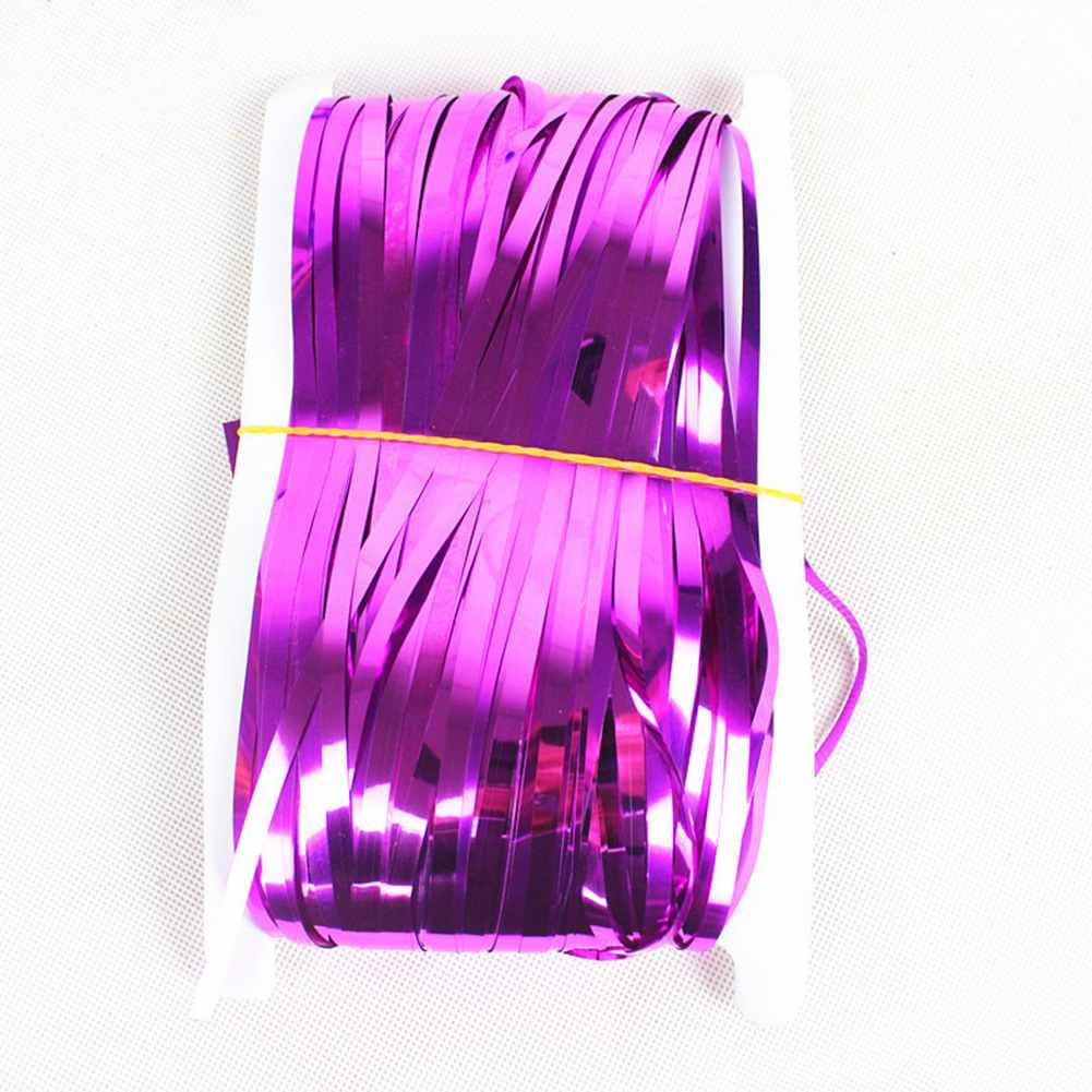 Lot de 5 rideaux à franges métalliques - Multicolore - Pour sapin de Noël, anniversaire, festival, fête - 1 x 4 m - Argenté