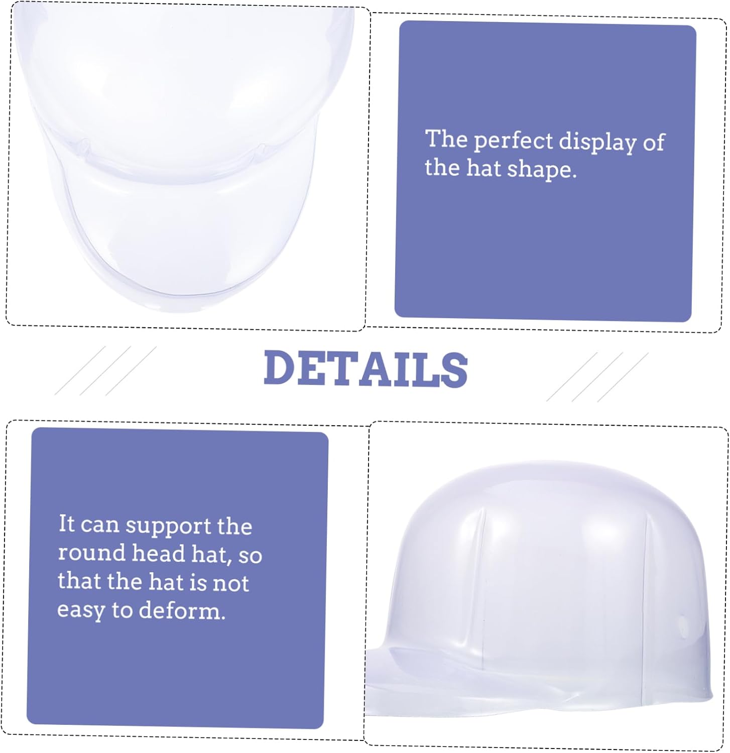 10Pcs Hat Holders Caps Display Stands Practical Support for Baseball Cap Organization Tabletop Hat Racks Suitable for Home and Travel Use