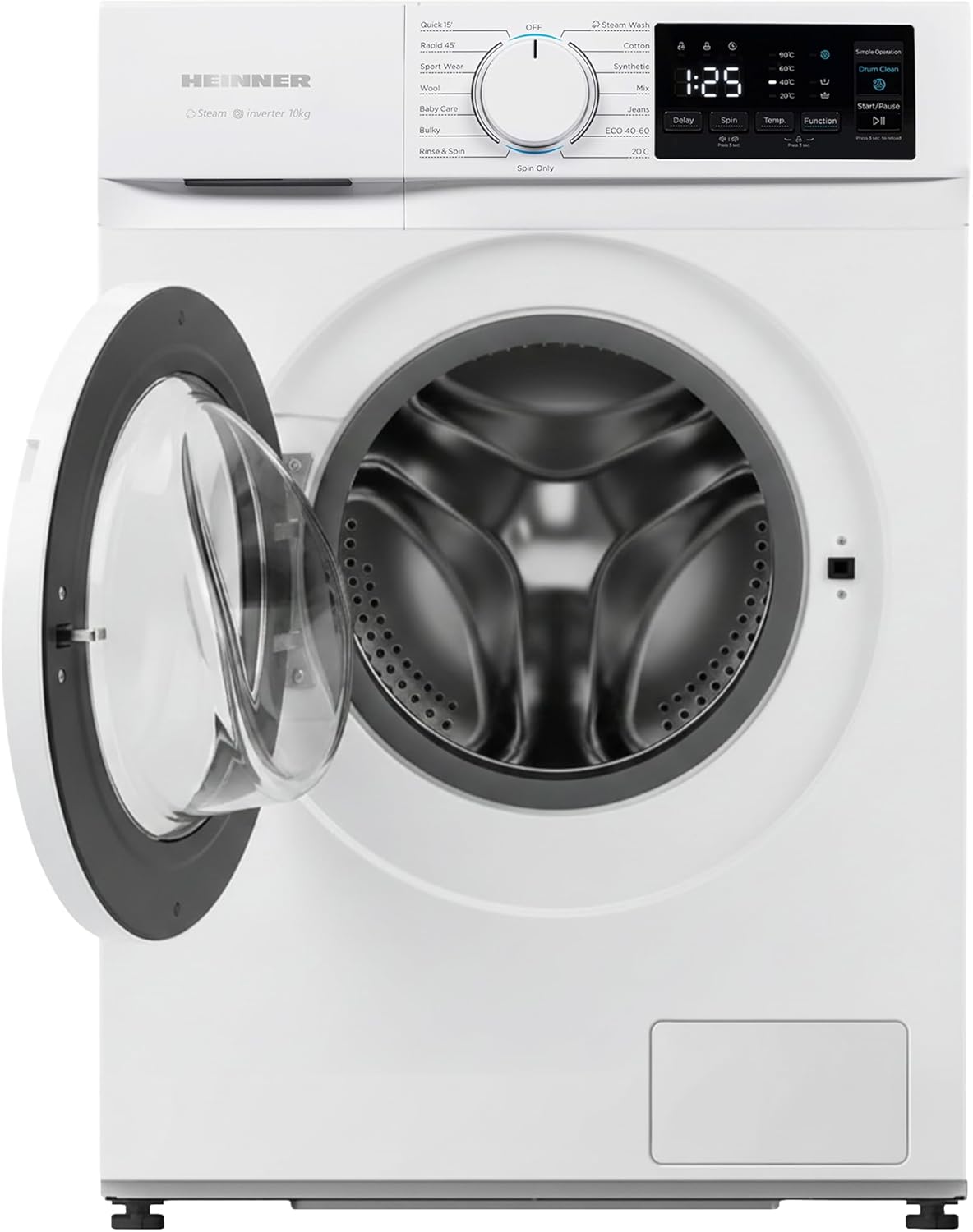 HEINNER HWM-M1014IVNA+++ Washing Machine with door open