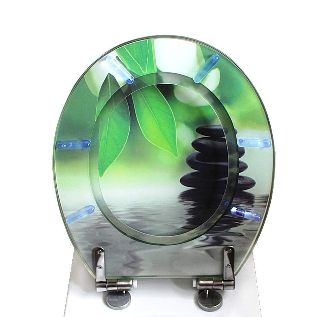 MOBYGKFY Resin Toilet Seat Universal Cover Vintage Descending Thickening