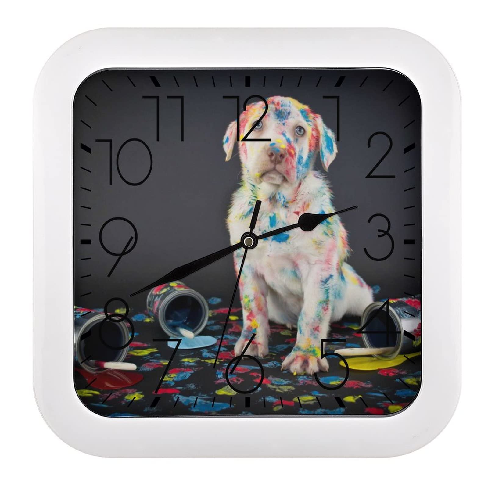 Pendule murale silencieuse Labrador pour décorer votre salon chaleureux