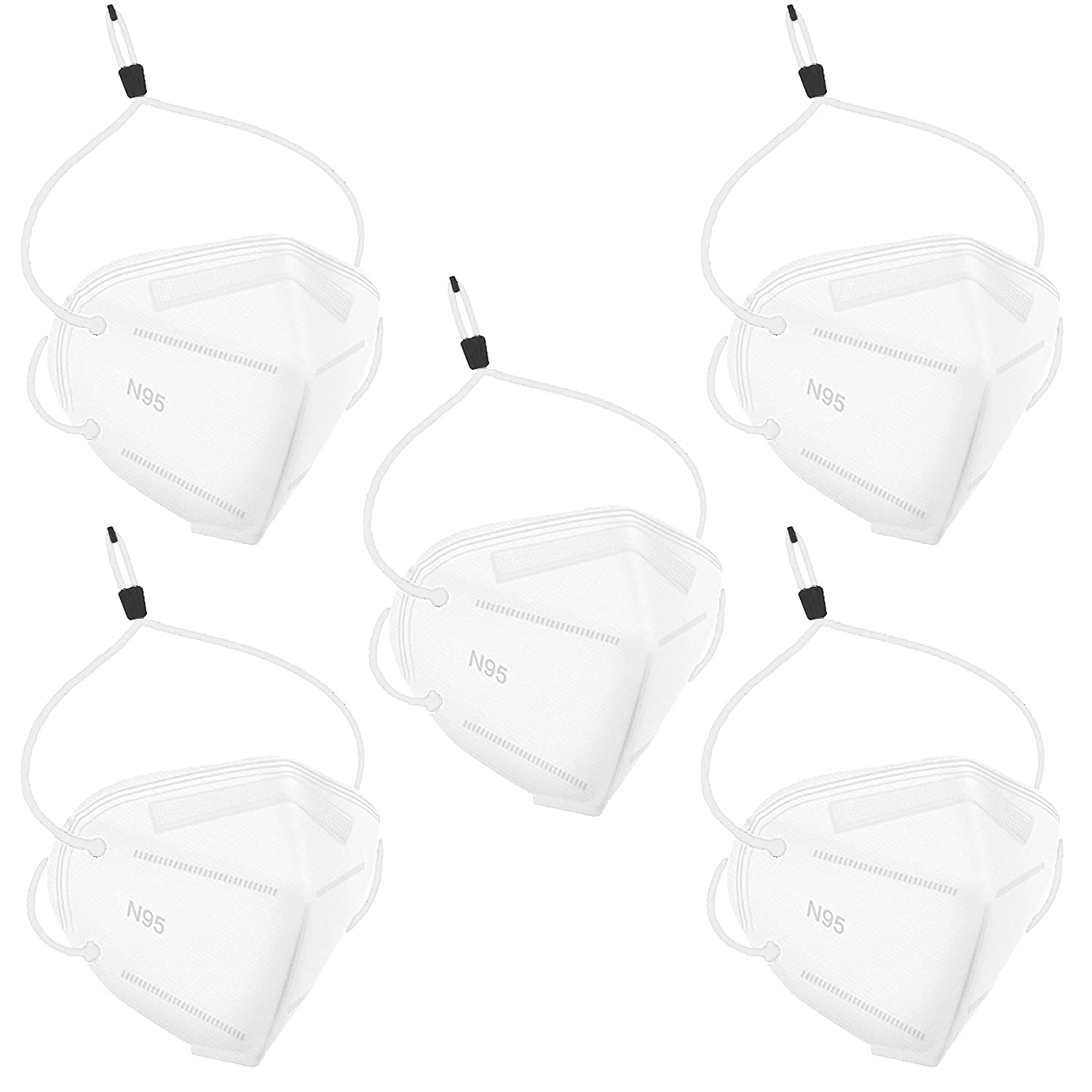 Shocknshop Non-Woven N95 Reusable Washable Face Mask CE, ISO, FDA and WHO-GMP Certified With 5 Layer For Men Over Head Loop - White (Pack Of 5) (B096JR33PL) Amazon Price History, Amazon Price Tracker