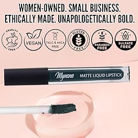 Mynena Deep Forest Green Matte Liquid Lipstick | Long-Lasting Comfort | Smudge-Proof Transfer-Resistant | Full Coverage Non-Drying | Vegan & Cruelty-Free | All-Day Wear Lip Color | Jocelyn