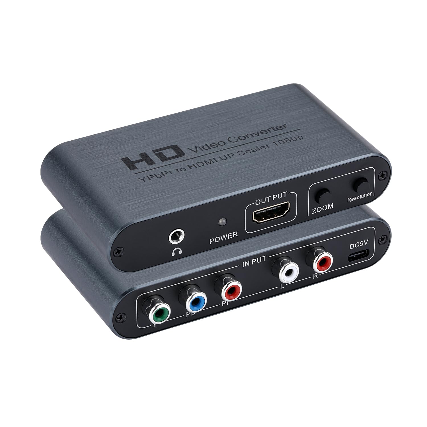 YPbPr to HDMI Converter with Scaler Function, Component to HDMI Converter with Scalering, RGB to HDMI Adapter Supports DVD...