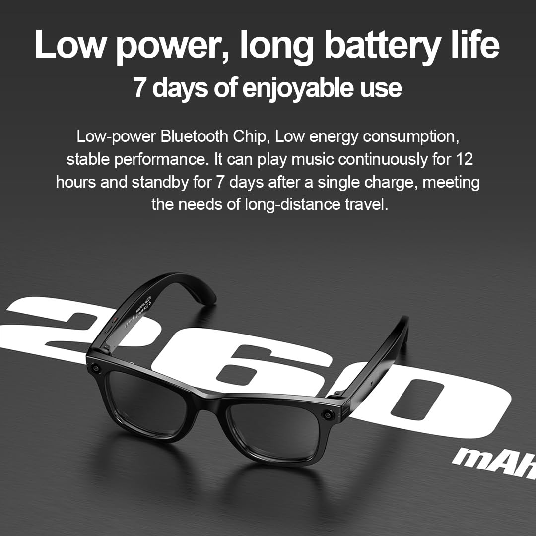 Gafas Inteligentes AI: 1080P Manos Libres, Bluetooth 5.4, IP65, Protección UV - Envío de Amazon, Ideal Diario/Al Aire Libre