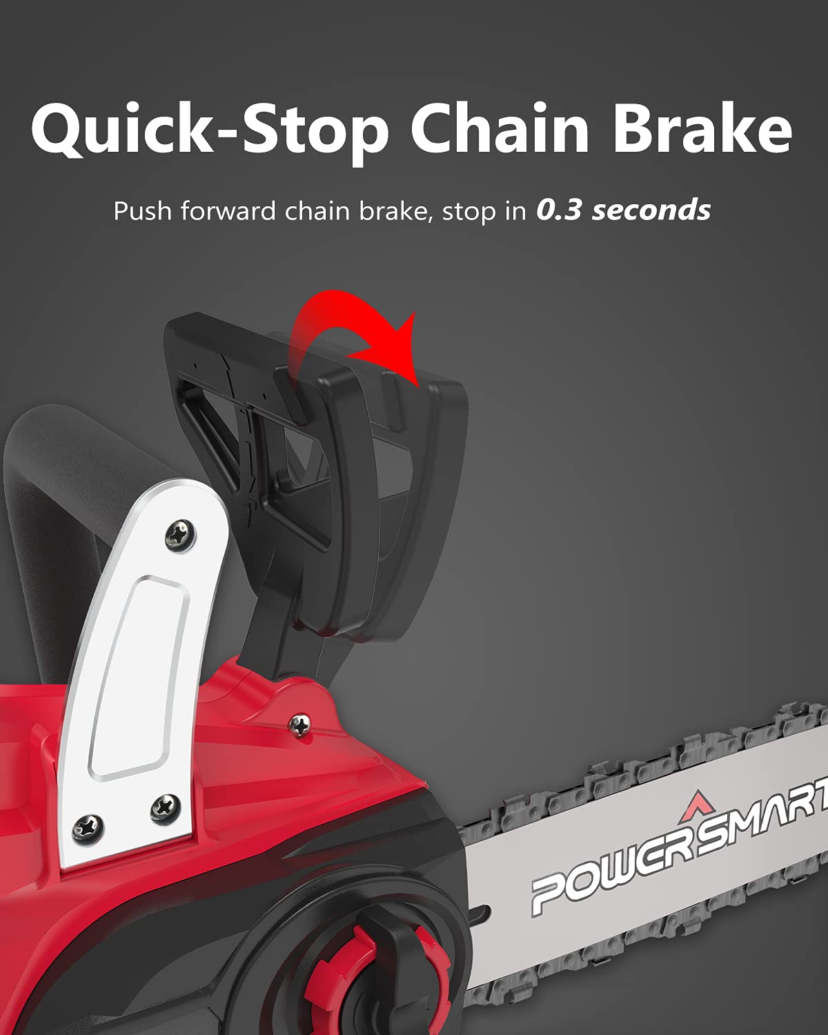 PowerSmart Electric Chainsaw 20V Battery Powered,Cordless Chain Saw With 10 Inch Chain and Bar,1