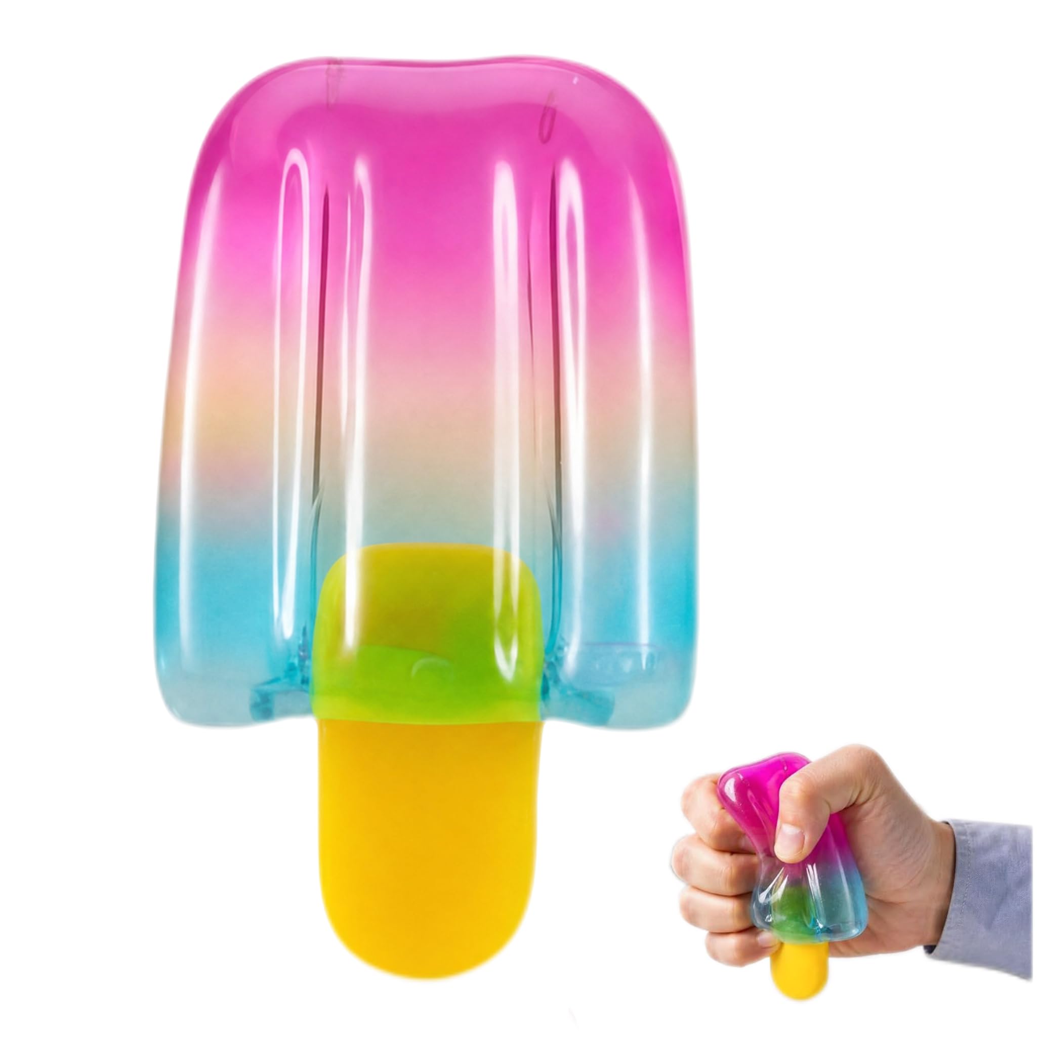 QIANSSE Ice Cream Squishy - Soft Stress Relief Squeeze Toy, Summer Sensory Fidget Toy for Kids & Adults Cute Portable Desk Decor Gift