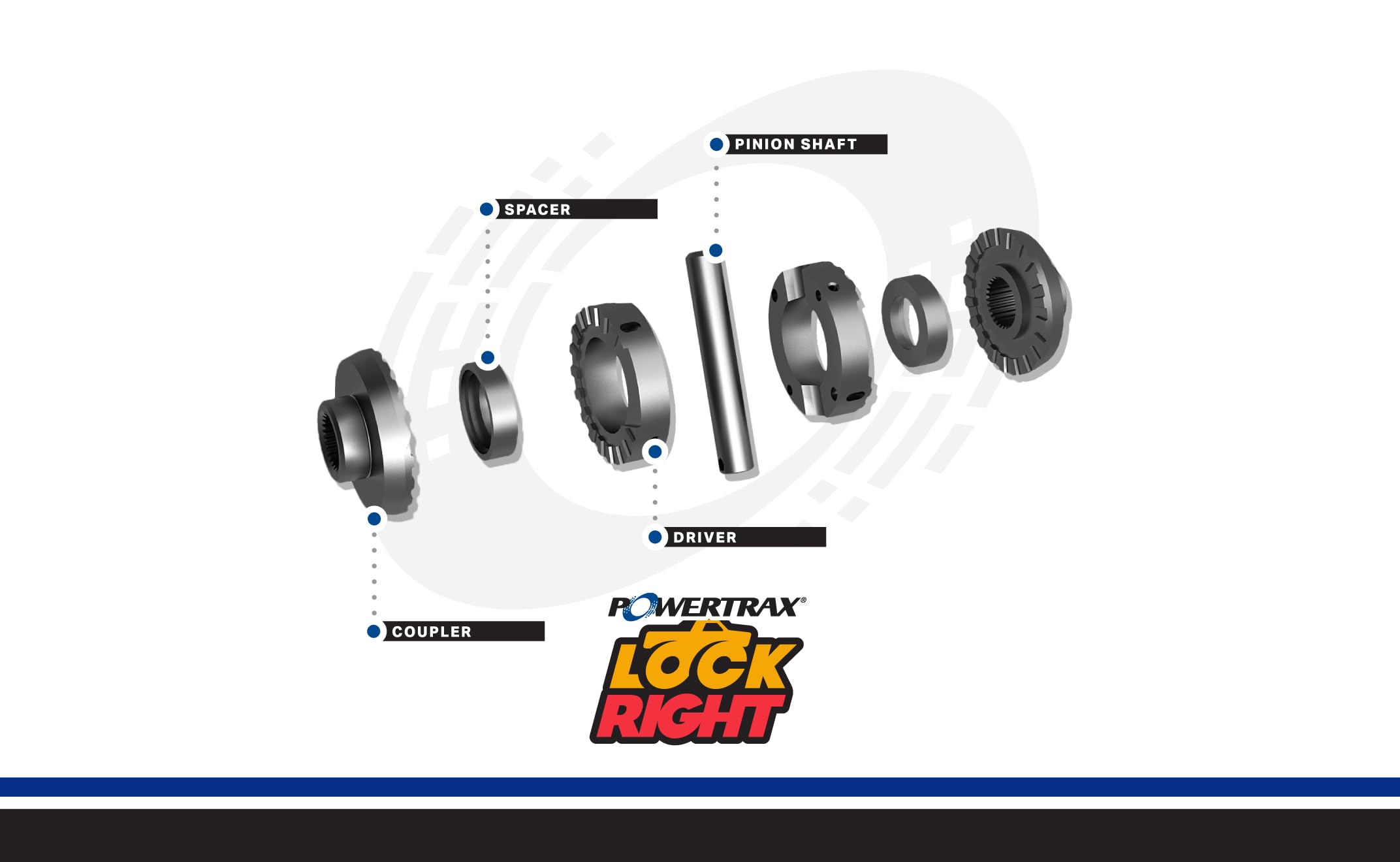PowerTrax 1820-LR Lock-Right Differential Locker, 28 Spline, Fits
