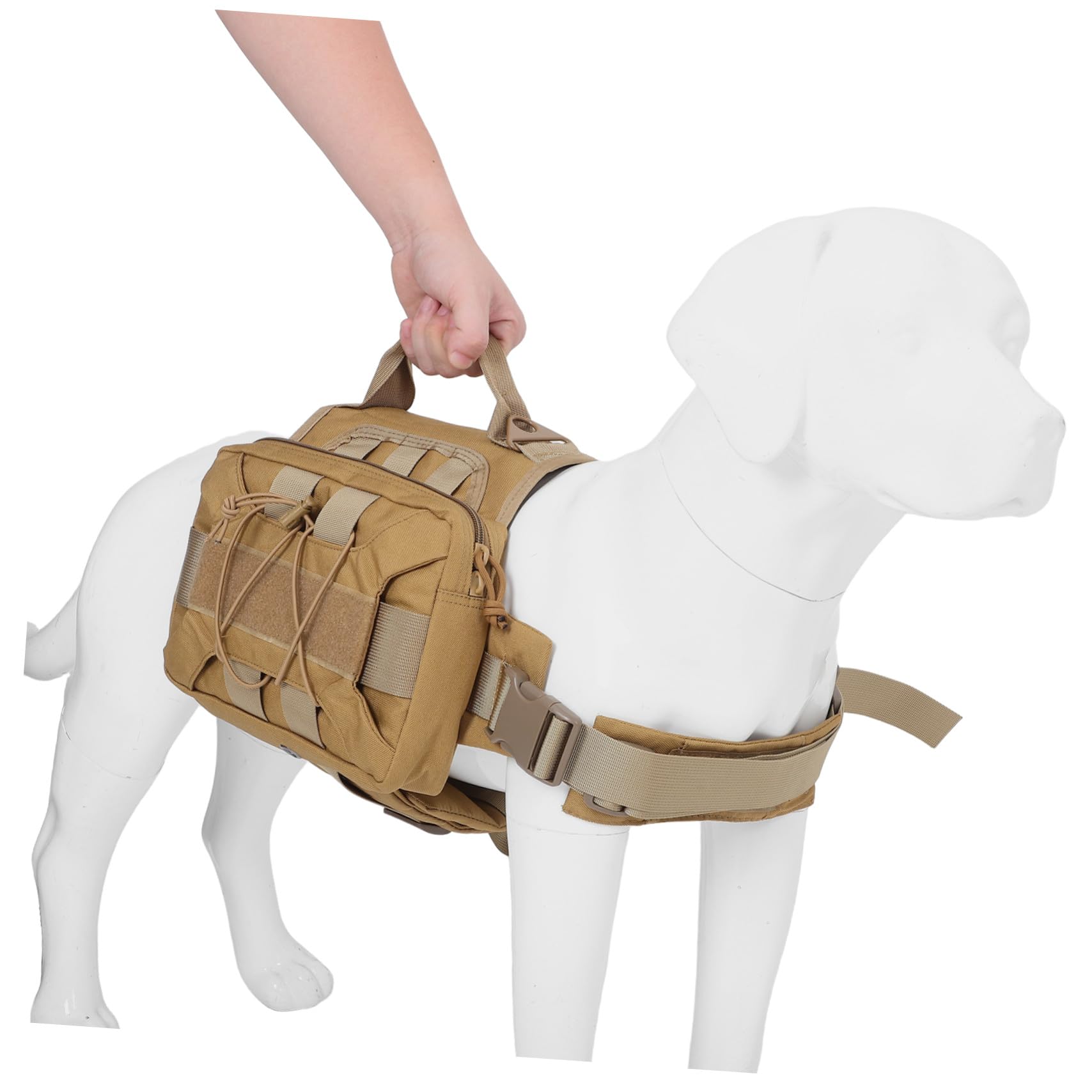 SUPVOX Sacoche de Randonnée pour Grand Chien avec Poches Latérales à Dos Imperméable Nylon Résistant pour Voyage Marche et Entraînement Extérieur