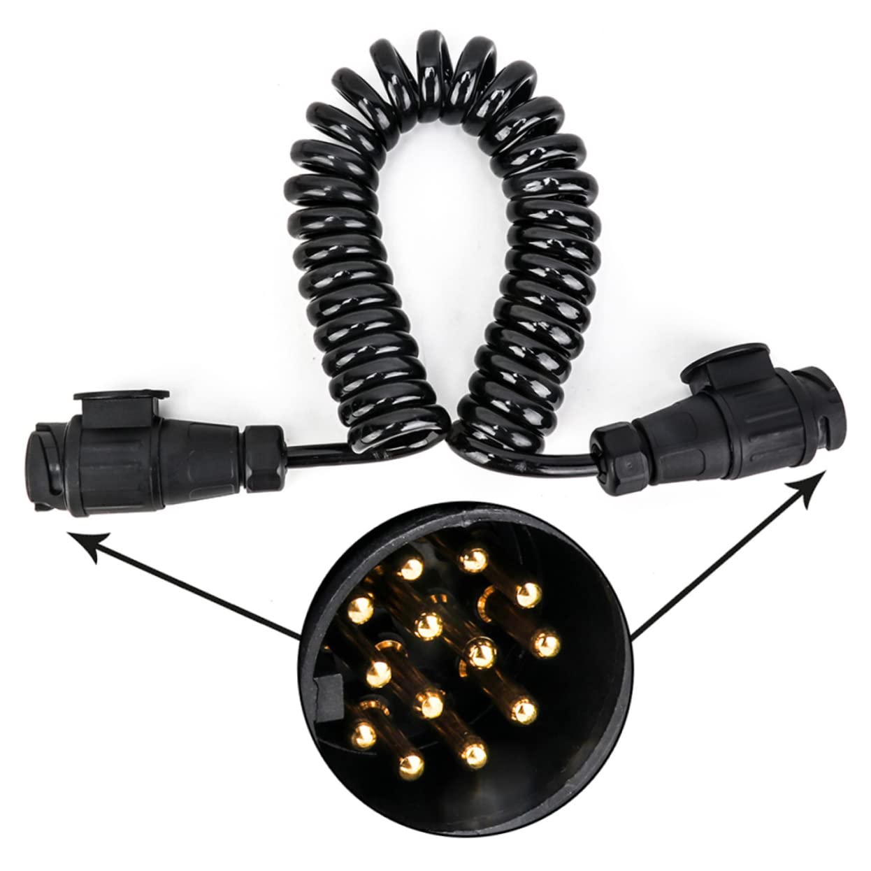 Conector De Remolque De Cables Accesorio De Vías para Luz De Señal De Coche