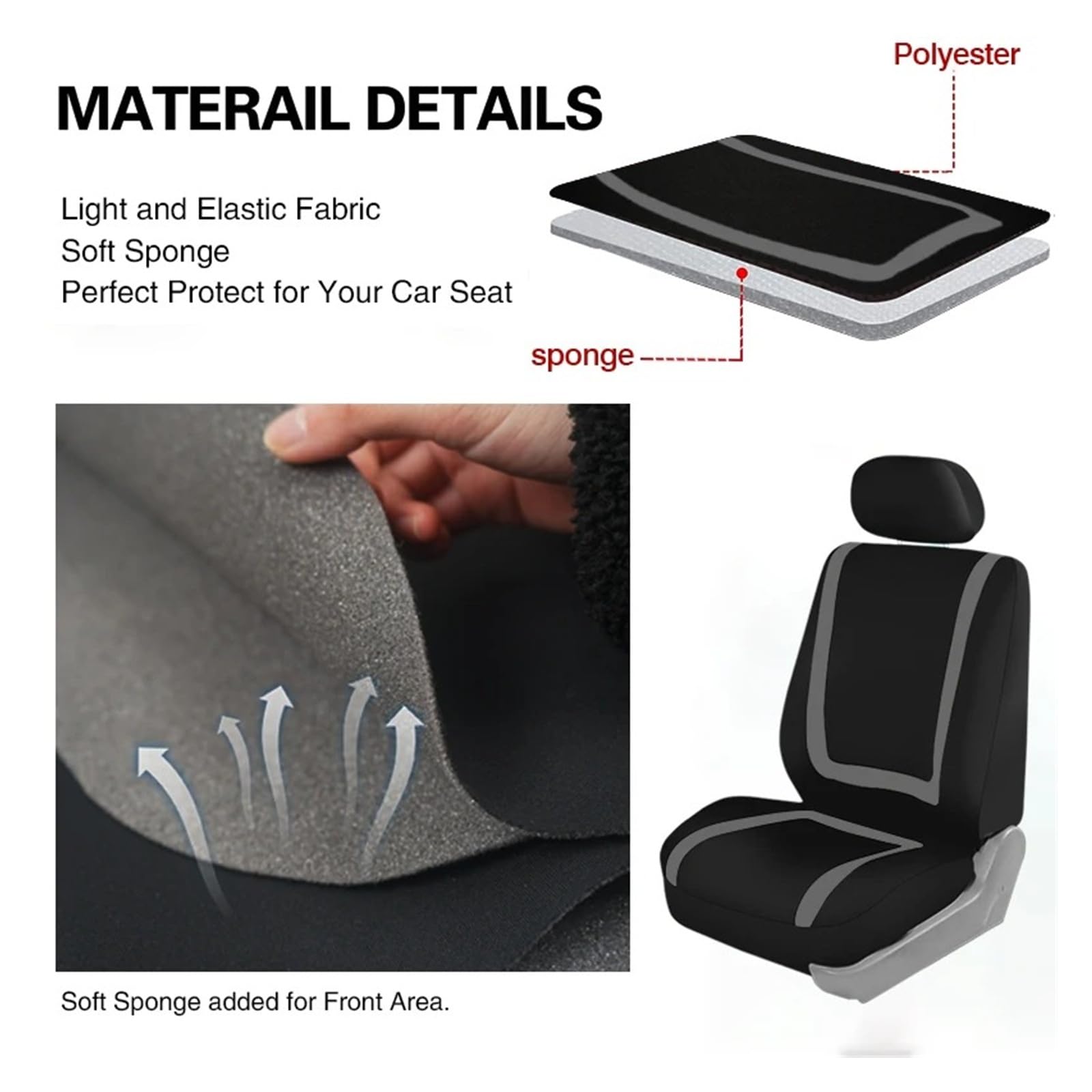 Coprisedile Auto Set Completo Coprisedile Tessuto Universale Poliestere Traspirante Lavabile Adatto Per Interni Di Accessori Per Camion E Furgoni(Purple 5 seat)