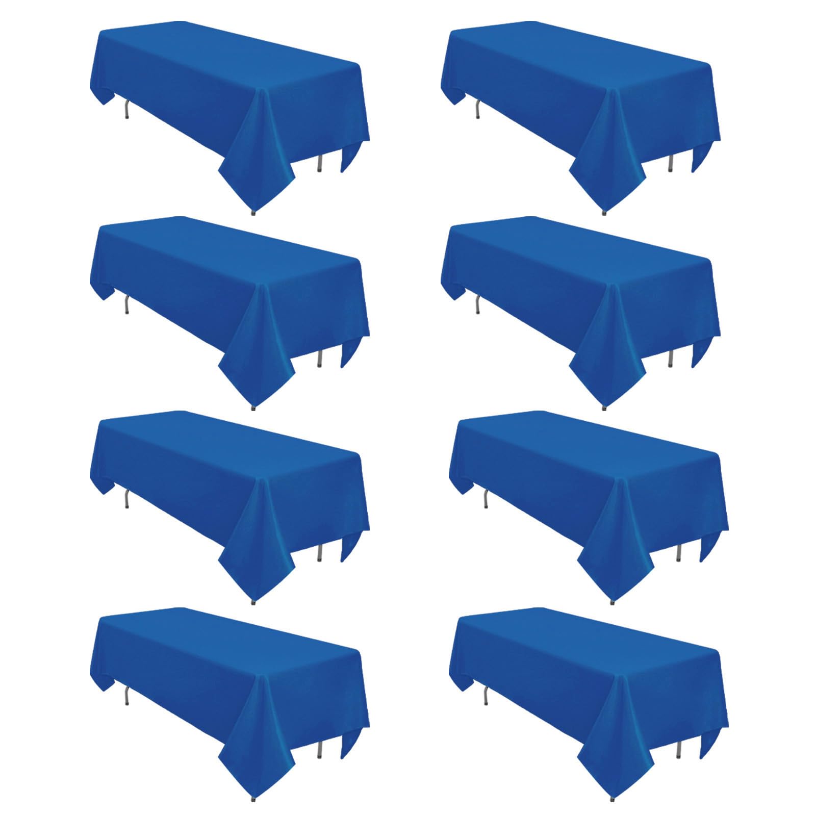 Amazon.com: 8 Pack Royal Blue Tablecloth 60 x 102 Inch Rectangular ...