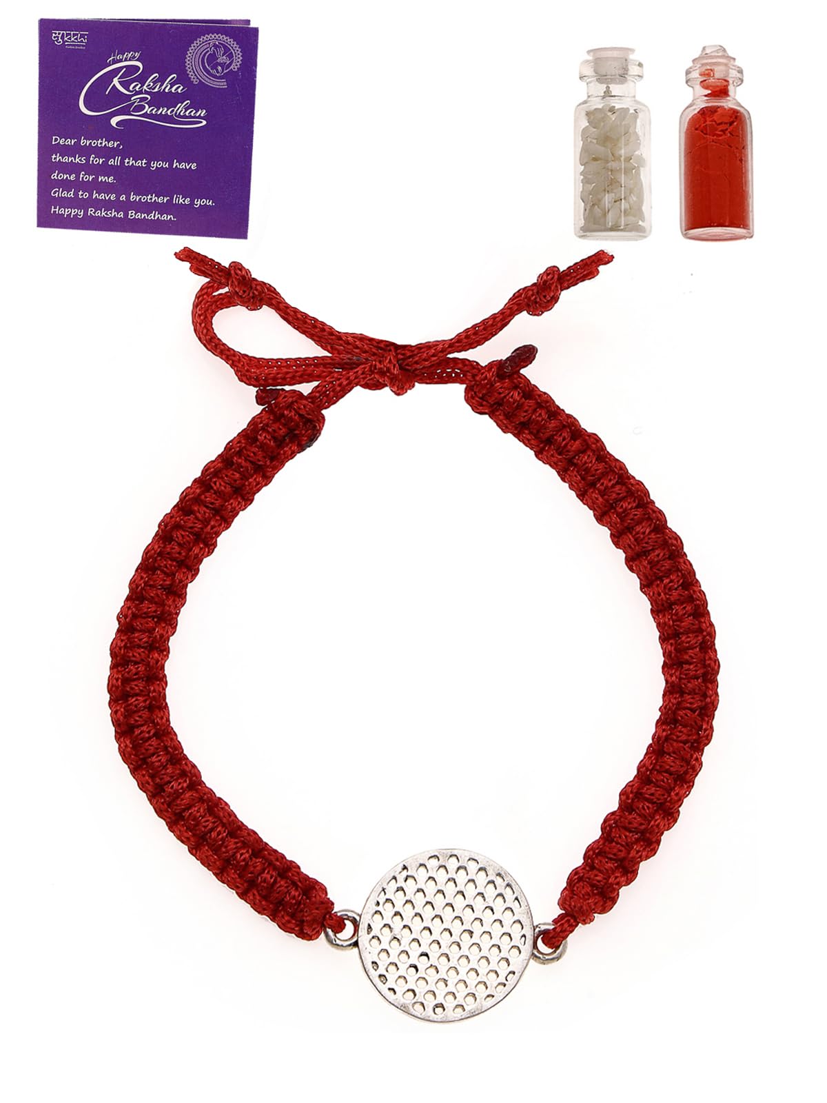 See full amazon price history chart for Sukkhi Rakhi 925 Sterling Silver Round Silver Rakhi Bracelet For Men with Roli Chawal & Free Greeting Card With Certificate of Authenticity | 925 Silver Rakhi for Brother | RAK106997 Sukkhi Rakhi 925 Sterling Silver Round Silver Rakhi Bracelet For Men with Roli Chawal & Free Greeting Card With Certificate of Authenticity | 925 Silver Rakhi for Brother | RAK106997 (B0DB8NY2R7) Amazon Price History, Amazon Price Tracker