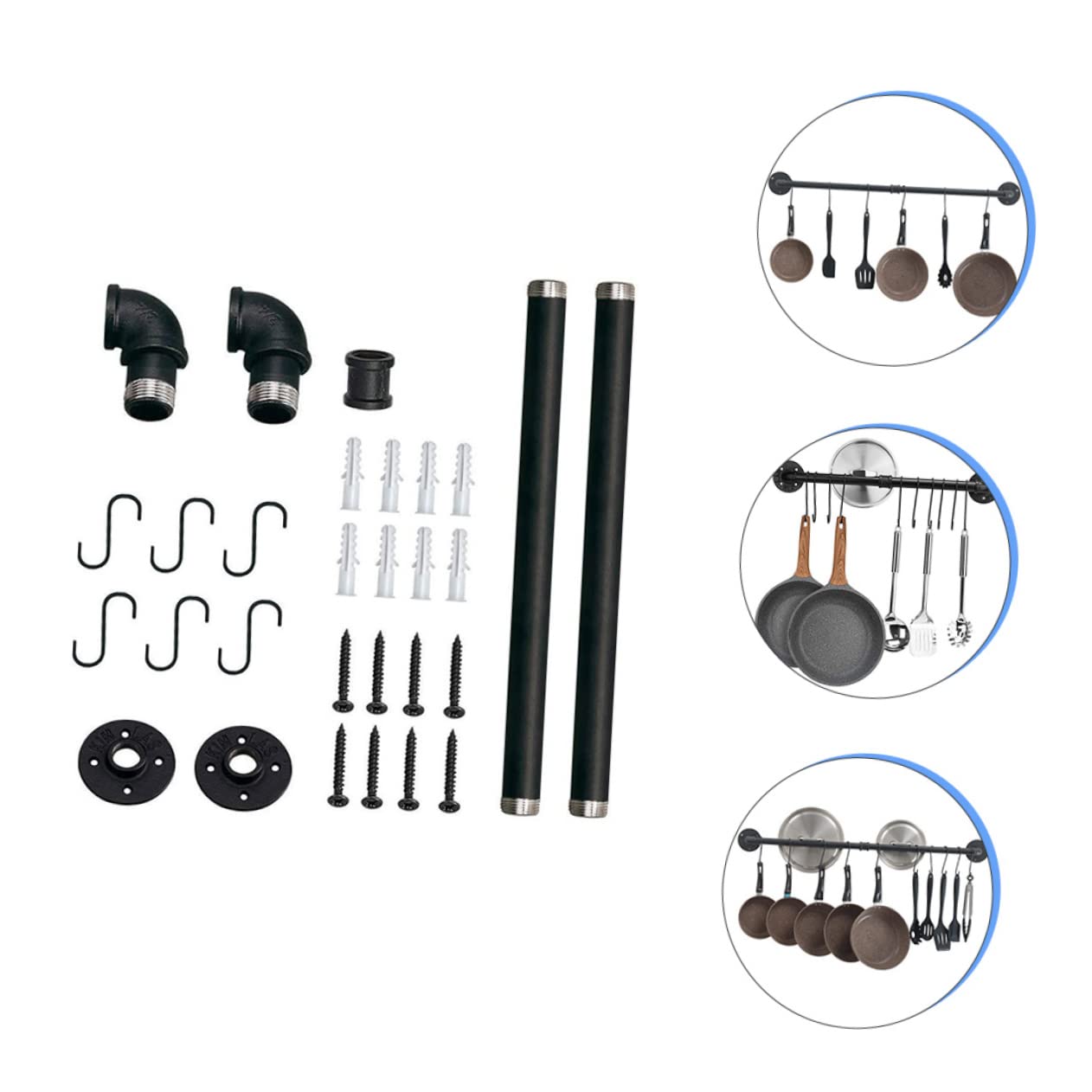 Rejilla Para Tapas De Ollas De Hierro Riel De Pared Para Ollas Organizador De y Sartenes Estante De Almacenamiento Para Cocina Colgar Utensilios Pared