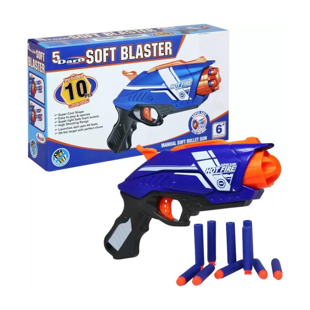 Jericos 5 Darts Hot Fire Foam Blaster Big Size Toy Gun with 10 Soft Foam Bullets for Kids, Boys & Girls Play, Fun & Target Shooting Battle Fight Game Gun (B0BY38RWCJ) Amazon Price History, Amazon Price Tracker