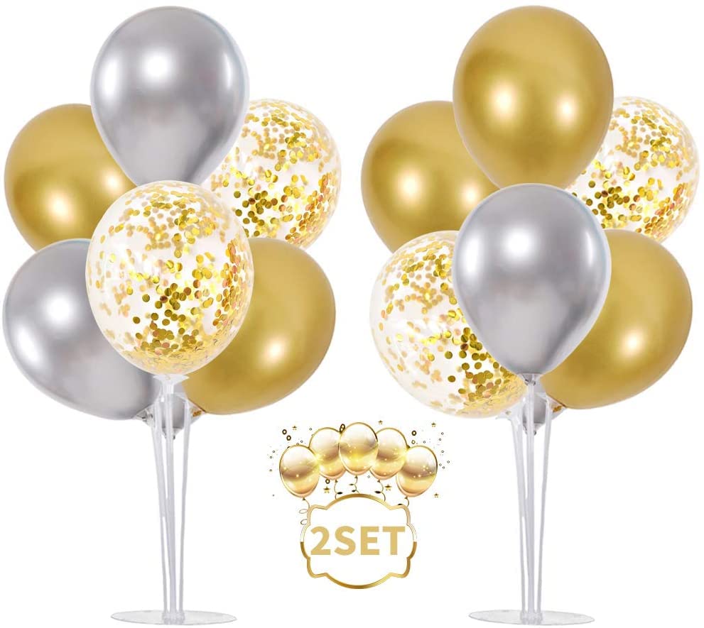 Buy BEISHIDA 2 Set Table Centerpiece Balloons Stand Kit Include 16
