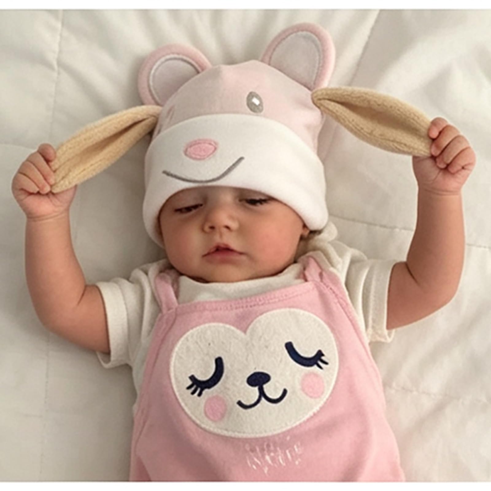 Reborn Baby Doll 50 cm realistyczna miękka winylowa lalka Reborn Baby Doll wygląda jak prawdziwe dziecko zamknięte oczy uśmiechnięta dziewczyna ręcznie nadaje się do prania lalki