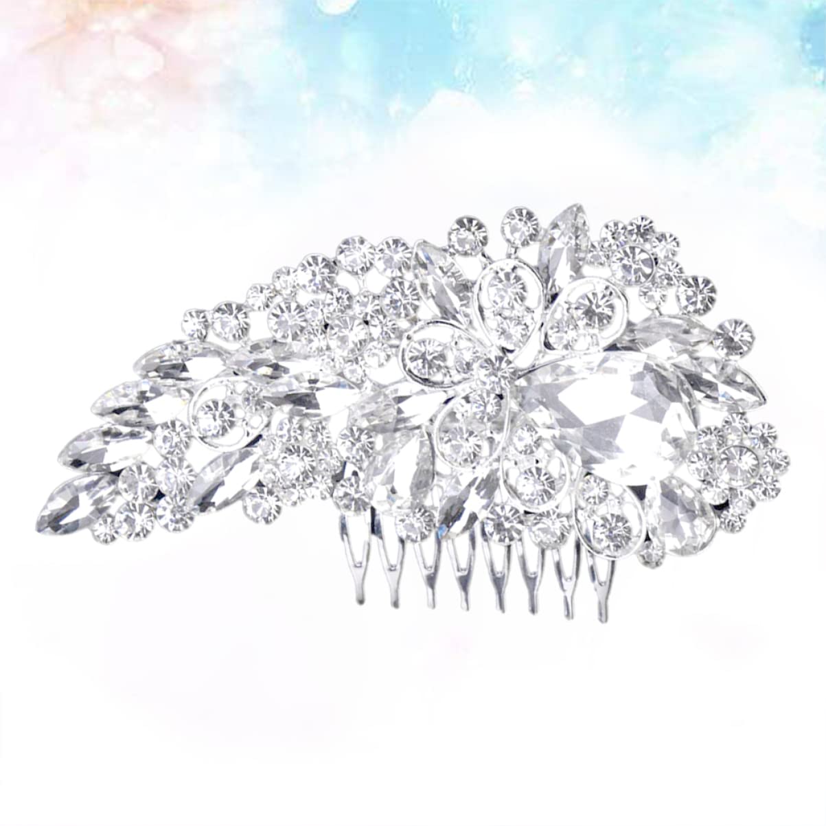 Fermaglio per capelli, forcine per capelli, pettini per capelli, accessori per capelli, copricapo per capelli da sposa, pettini laterali con strass laterali con strass laterali per capelli con strass