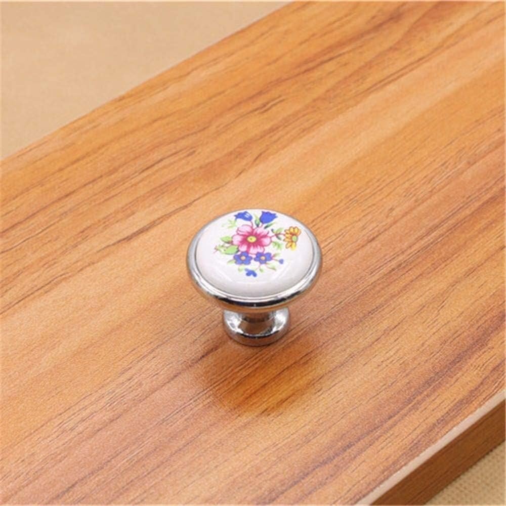 Schubladenknöpfe Vintage, Schrankknöpfe, 6 Stück 32 * 32 * 28 mm handgefertigte handbemalte Keramikknöpfe und -Griffe - Keramik-Vintage-Kommode, Schrank, Küchenschrank, Deawer-Knöpfe