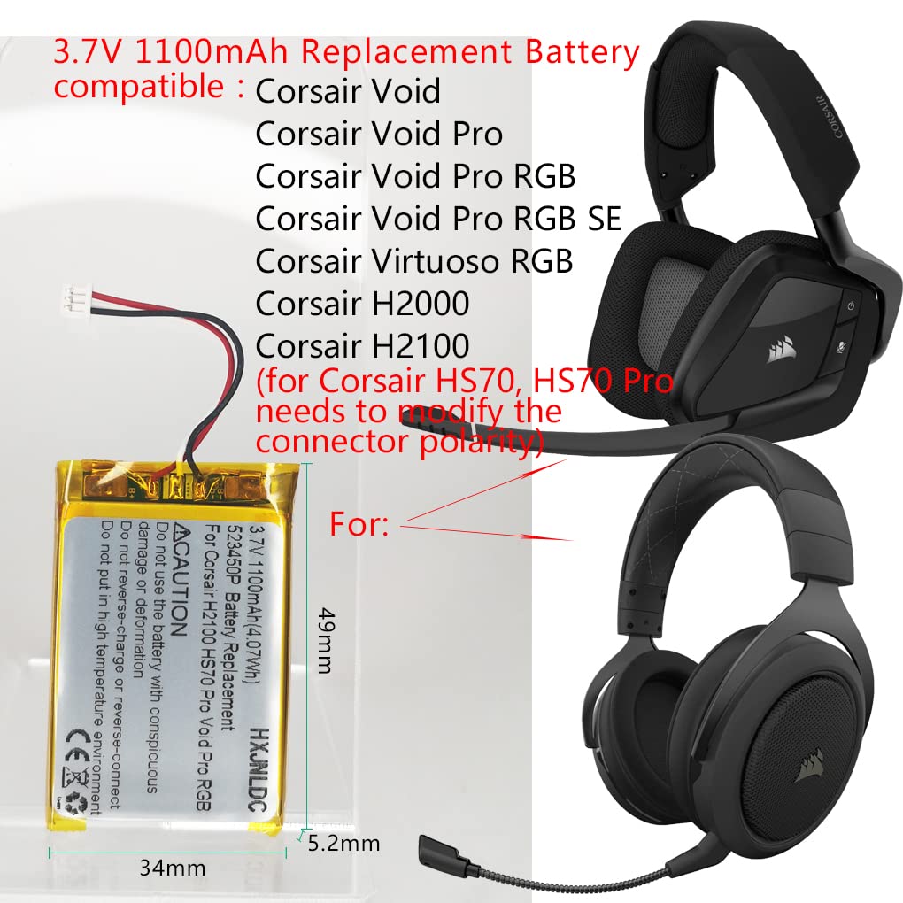 replacement battery for Corsair Void 