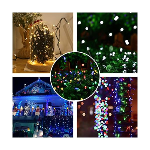 JIMACRO Solar Lichterkette Außen, 22M 200LED Solar Lichterkette mit Fernbedienung, Verbessertes Solarpanel Wasserdichte… – Bild 7